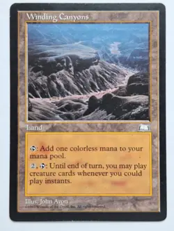 MTG Winding Canyons - Weatherlight - Regular Rare - Moderately Played - Image 1