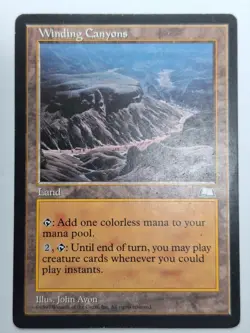 MTG Winding Canyons - Weatherlight - Regular Rare - Moderately Played - Image 2