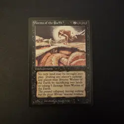 Worms of the Earth The Dark NM+ NEVER PLAYED MTG Magic Gathering FAST SHIPPING - Image 1