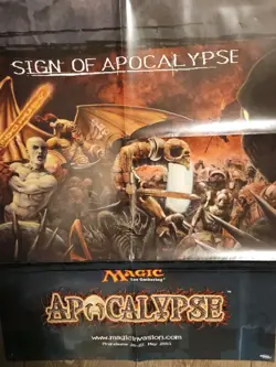 Magic The Gathering Apocalypse Promo Advertising Poster 22 x 28 Unused MTG - Image 2