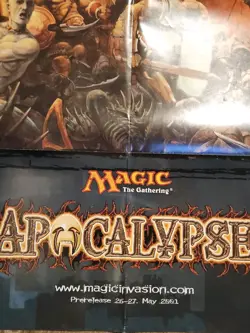 Magic The Gathering Apocalypse Promo Advertising Poster 22 x 28 Unused MTG - Image 3