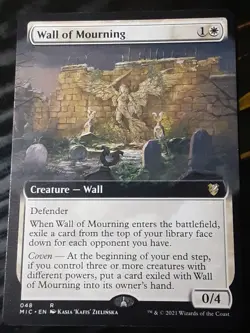 Wall of Mourning Extended Art , Commander Innistrad M, NM , MTG ,FREESHIPPING - Image 1