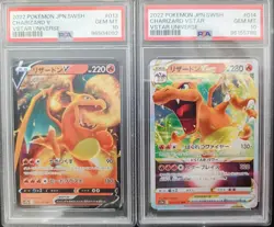 SET 2 PSA 10 Japanese Pokemon 013/172 014/172 Charizard V VSTAR S12a - Image 1