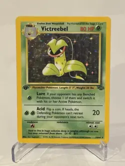 Pokemon TCG Victreebel Holo Rare Card 14/64 Jungle 1st Edition LP - Image 1