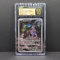 Pokemon Mewtwo 183 Sv2a: Card 151 Art Rare Holo CGC Pristine 10 (Japanese) - Image 1