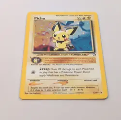 Pokemon Pichu 12/111 Neo Genesis Holo Rare Baby 30 HP 2000 English Card - Image 2