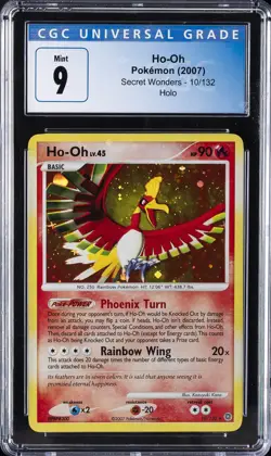 2007 POKEMON SECRET WONDERS HOLO #10 HO-OH CGC 9 - Image 1