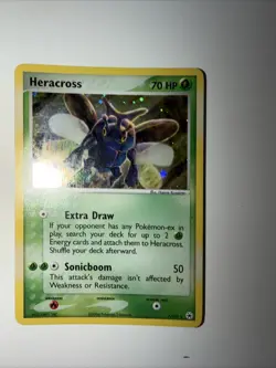 2004 Pokemon Heracross 7/101 Holo Rare EX Hidden Legends Vintage LP - Image 1