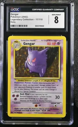CGC 8 Gengar 2002 Legendary Collection 11/110 Holo Pokemon - Image 1