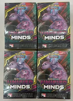 Lot of (4) Pokemon TCG Unified Minds Prerelease Kit Build & Battle Box Sealed - Image 1