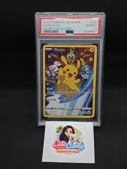PSA 10 Pikachu #SWSH020 FA - 2020 Pokemon Figure Collection BSP Promo #20 - Image 1