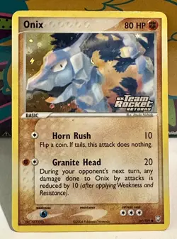 Onix 69/109 EX Reverse Holo Team Rocket Returns Stamped Pokemon TCG - Image 1