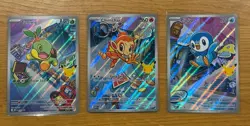 Pokemon TCG First Partner Illustration Collection Series 1 Gen 4 Sinnoh Starters - Image 1