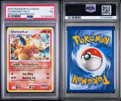 2009 Pokemon Platinum Arceus Charizard Cracked Ice #1 PSA 7 NM - Image 3