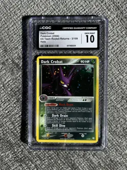 Dark Crobat CGC 10 Pokemon 2004 EX Team Rocket Returns 3/109 Swirls Low POP 17 - Image 1