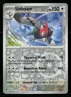 Unfezant 135/162 - Reverse Holo - Pokemon Temporal Forces - SV05 - NM - Image 1
