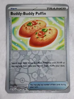 Buddy-Buddy Poffin 144/162 Sv:05 Temporal Forces Reverse Holo Pokemon TCG - Image 1