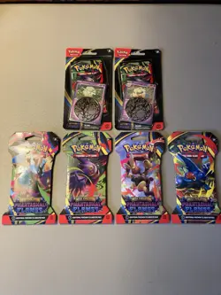 Lot of 6 Pokemon TCG Mega Evolution Phantasmal Flames Booster Packs Blisters New - Image 1