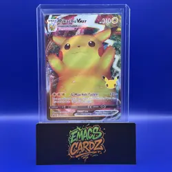 Pokemon Pikachu TCG VMAX SWSH062 Celebrations Full Art Black Star Promo NM/M - Image 1