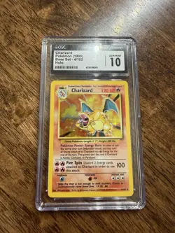 Charizard 4/102 Holo Rare CGC 10 Base Set 1999 Wizards Pokemon - Image 3