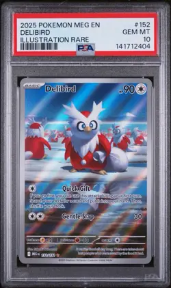PSA 10 DELIBIRD #152 ILLUSTRATION RARE 2025 POKEMON MEG EN MEGA EVOLUTIONS - Image 3