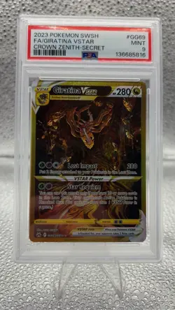 2023 POKEMON SWORD & SHIELD CROWN ZENITH SECRET FULL ART/GIRATINA VSTAR PSA 9 - Image 1