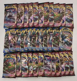 Lot of (36) Pokemon TCG Sword & Shield Base Set Booster Packs Factory Sealed - Image 1