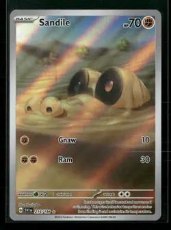 Sandile 216/198 Illustration Rare Scarlet & Violet Pokemon Near Mint - Image 1