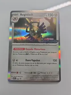 Portuguese Pokemon TCG Aegislash 060 Scarlet & Violet Staff Promo Prerelease - Image 1