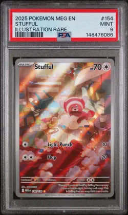 Pokemon TCG Stufful Alt Art Illustration 154/132 PSA 9 - Image 1