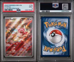 Pokemon TCG Stufful Alt Art Illustration 154/132 PSA 9 - Image 3