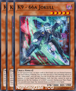 Yugioh! 3x K9 - #66a Jokull Justice Hunters SUPER JUSH-EN032 - Image 1