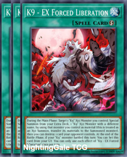 Yugioh! 3x K9 - EX Forced Liberation SUPER Justice Hunters JUSH-EN039 - Image 1