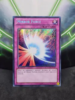 Yugioh Mirror Force LCJW-EN130 Secret Rare 1st Edition NM - Image 1