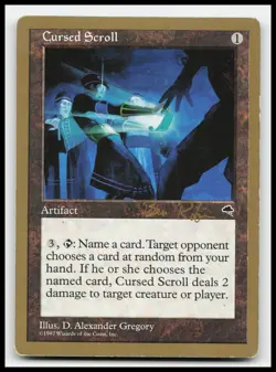Cursed Scroll World Championship Decks Gold Border Magic The Gathering Card - Image 1