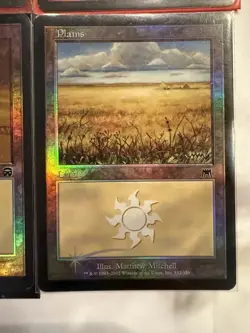 MTG: Set of FOUR Foil Plains Cards 7th Edition, Mercadian Masques -LP - Image 3