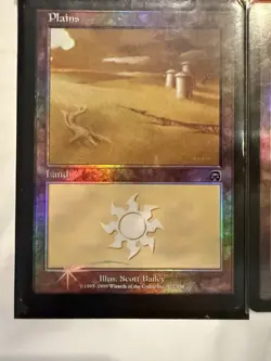MTG: Set of FOUR Foil Plains Cards 7th Edition, Mercadian Masques -LP - Image 5