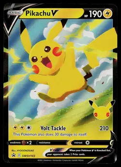 Pokemon Card - Pikachu V Sword & Shield Promo SWSH143 Holo - Image 1