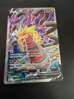 Pokemon Giratina v Full Art Ultra Rare TCG Card SWSH Lost Origin 185/196 - Image 1