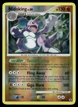 Pokemon Cards Nidoking 29/111 Reverse Holo Rising Rivals Rare LP - Image 1