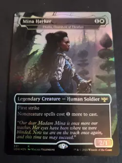 1x Mina Harker Borderless FOIL Crimson Vow MTG Magic the Gathering NM - Image 1