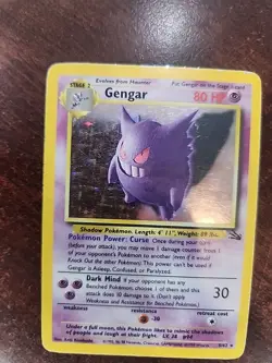 Gengar Fossil Holo Pokemon Card WOTC - Image 2