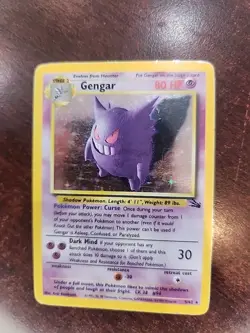 Gengar Fossil Holo Pokemon Card WOTC - Image 4