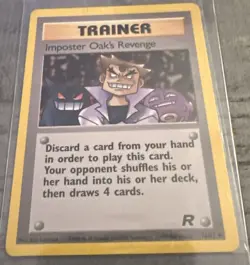 Imposter Oak's Revenge 76/82 Team Rocket Regular SHARP CARD LP++ SEE PICS - Image 1