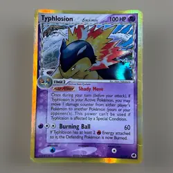 Pokemon TCG Typhlosion EX Dragon Frontiers Holo Rare Card 12/101 Delta Species - Image 1