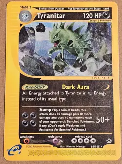 Tyranitar Expedition Non-Holo Pokemon Card 2002 TCG 66/165 E Reader - Image 1