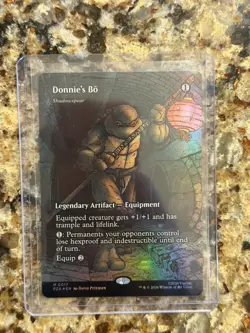 Donnie's Bo - Shadowspear (Borderless) Teenage Mutant Ninja Turtles Foil - MTG - Image 1