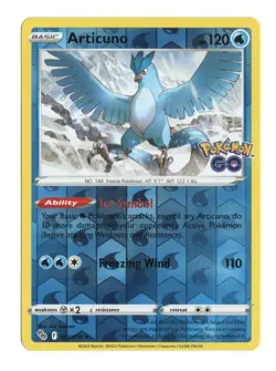 Articuno 024/078 Pokemon Go Reverse Holo Rare NM 2022 Sword & Shield English - Image 1