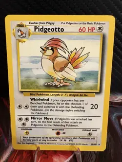 1999 Pokemon Base Set Pidgeotto 22/102 WOTC Vintage LP+ NM- Clean Front - Image 1