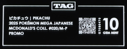 2025 Pokemon Mega Japanese McDonald's Collection Promo Pikachu TAG 10 (984) - Image 3